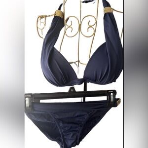VENUS Navy Halter Bikini Set